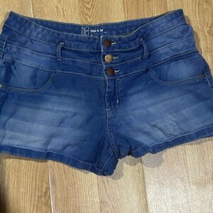 No Boundaries Mid Blue Jean Shorts